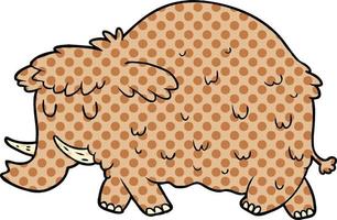 cartoon prehistoric mammoth vector