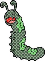 funny cartoon caterpillar vector