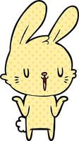 cute cartoon rabbit vector