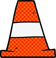 cartoon road traffic cone vector