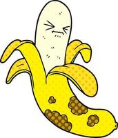 cartoon rotten banana vector