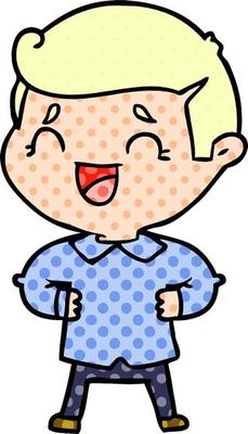 cartoon laughing man