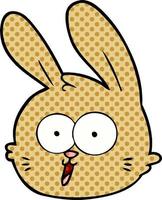 cartoon rabbit face vector