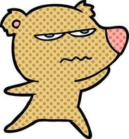 angry bear cartoon vector