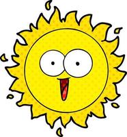 happy cartoon sun vector