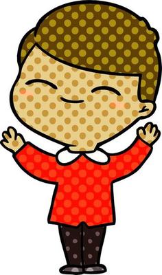 cartoon smiling boy