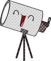 cartoon telescope with face vector