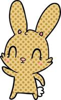 cute cartoon rabbit vector