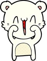 happy polar bear cartoon vector