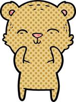 happy cartoon bear vector