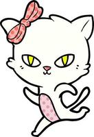 cute cartoon cat vector