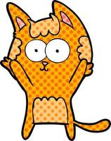 happy cartoon cat vector