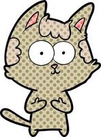 happy cartoon cat vector