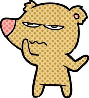 angry bear cartoon vector