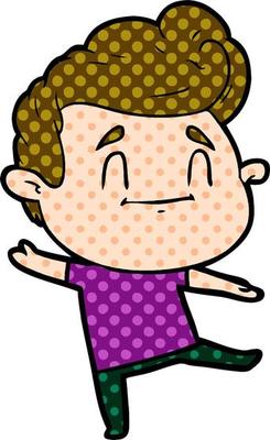 happy cartoon man
