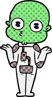 confused weird bald spaceman