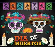 Day of the Dead poster design vector