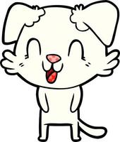 laughing cartoon dog vector