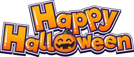 Happy Halloween Font Logo vector