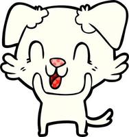 laughing cartoon dog vector