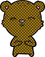 happy cartoon bear vector