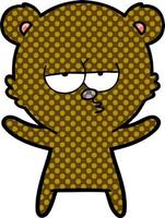 bored bear cartoon vector