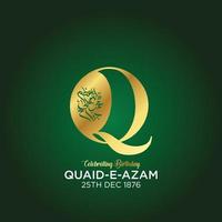 Quaid E azam Day post design vector