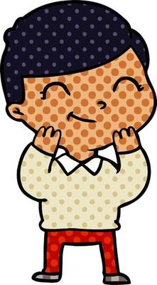 cartoon boy smiling