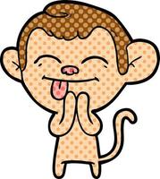 funny cartoon monkey vector