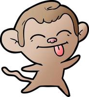 funny cartoon monkey vector