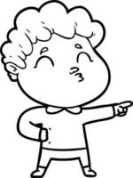 cartoon man pouting vector
