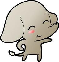 cute cartoon elephant vector