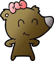 female bear cartoon vector