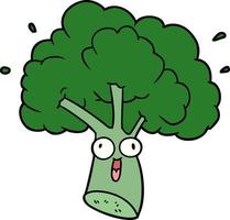 Vector cartoon broccoli