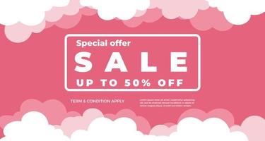 Colorful discount sale banner Special offer composition. summer sale, cashback Vector illustration