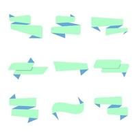 Flat Abstract Ribbon collection vector