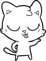 happy cartoon cat vector