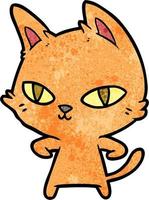 cartoon cat staring vector