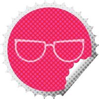 spectacles graphic vector circular peeling sticker