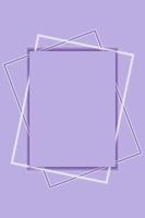 Purple vertical frame with space for your photo. Glowing decoration. Vector. vector