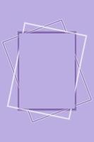 Purple vertical frame with space for your photo. Glowing decoration. Vector. vector