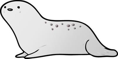 cute cartoon seal vector