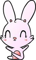 cute cartoon rabbit vector