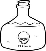 cartoon vial of assassin poison vector