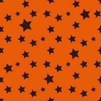 Seamless pattern in beautiful stars on bright orange backgound for fabric, textile, clothes, tablecloth and other things. Vector image.