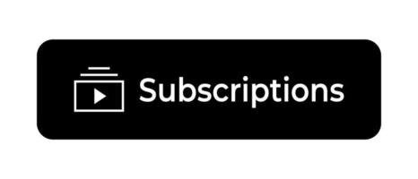 Subscription icon vector. Streaming video channel subscriptions vector