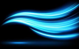 Abstract blue wavy line of light with a transparent background, isolated and easy to edit. Vector Illustration