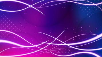 Light Trail Background, Elegant Violet Line Crossing. Widescreen Vector Illustration