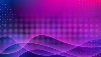 Futuristic Light Wave Background, Widescreen Vector Illustration