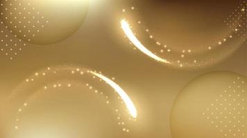 Light Ring Background, Elegant Gold Light. Widescreen Vector Illustration